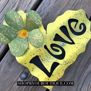 Handmade Love Wood & Tin Heart